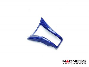 Alfa Romeo Stelvio Steering Wheel Trim - Carbon Fiber - Lower Spoke Trim - QV Model - 2020+ models - Blue Candy